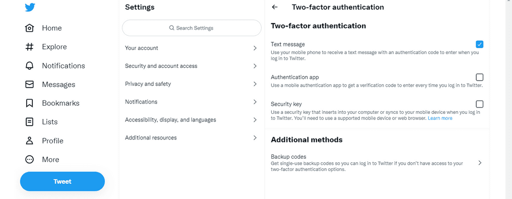 Twitter User must have a verified phone number on file prior to submitting application